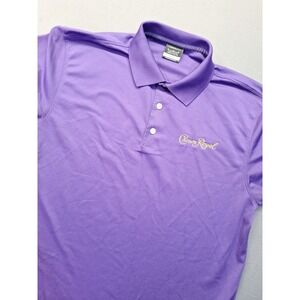 Nike Golf Crown Royal Polo Mens Medium Purple Dri Fit Embroidered Stretch Preppy
